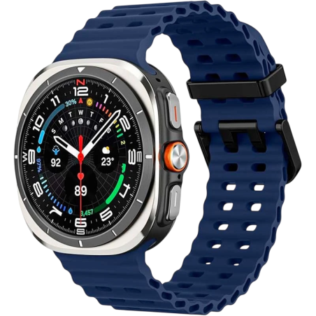 Bracelet en silicone Samsung Galaxy Watch Ultra/Ultra 2 Bleu foncé