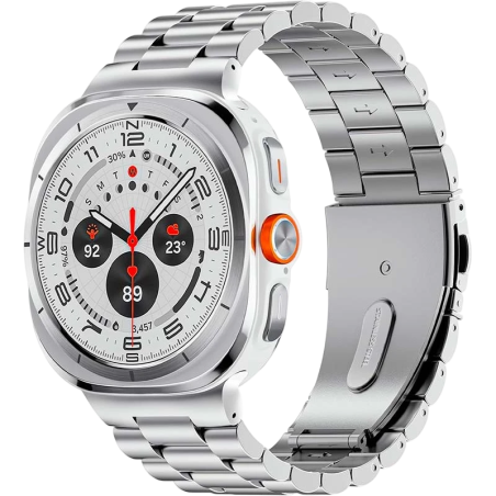 Bracelet Métal Maillons Samsung Galaxy Watch Ultra/Ultra 2 Argent