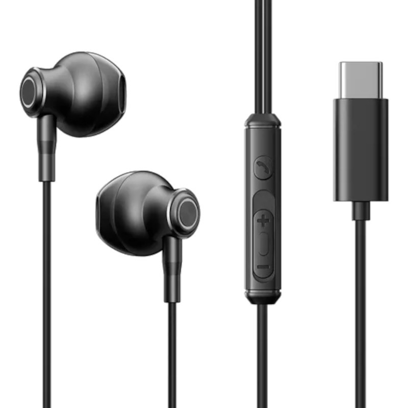 Joyroom JR-EC07 USB-C Noir avec micro Écouteurs