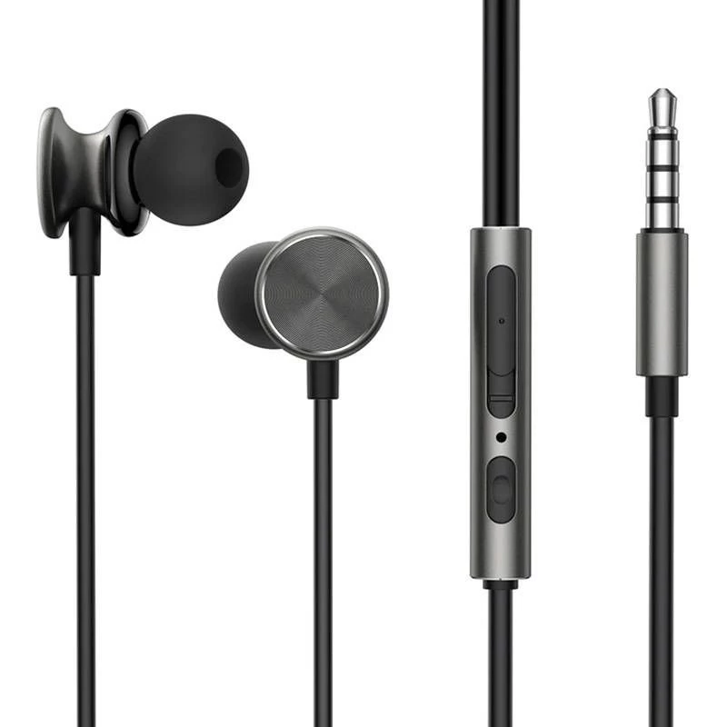 Joyroom JR-EW03 Jack 3,5 mm Gris Foncé In-Ear avec micro Écouteurs