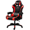 Chaise Gaming PowerGaming avec Haut-parleur Bluetooth e Massage Rouge