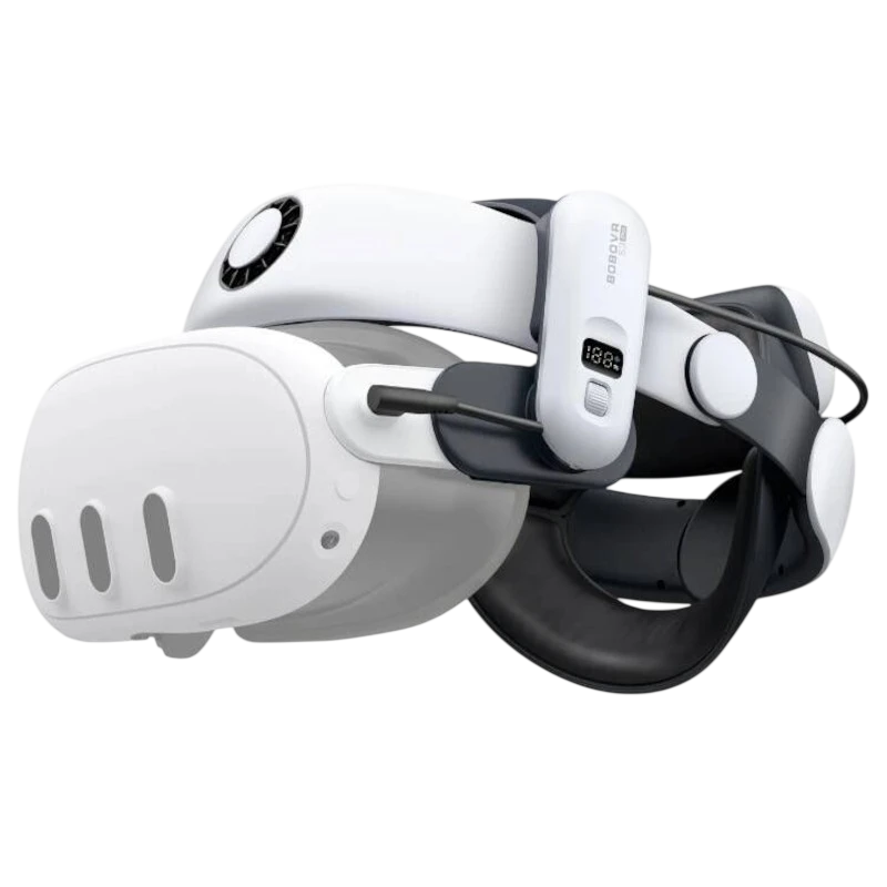 Sangle BOBOVR S3 PRO avec batterie et ventilation pour Meta Quest 3 / Quest 3S Blanc - Accessoire pour casque VR