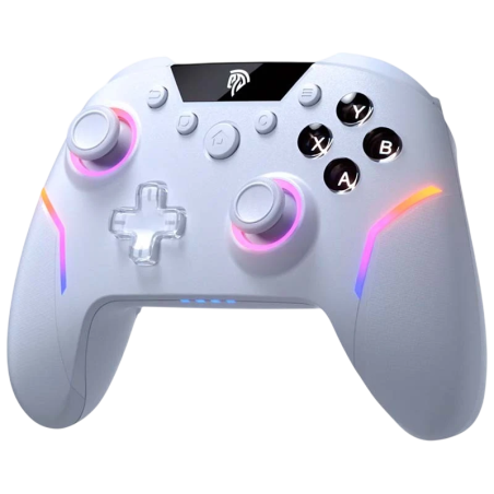 EasySMX X20 Blanc avec Boutons Mécaniques pour PC, Switch et Smartphone (Android et iOS) 1000mAh Manette de jeu