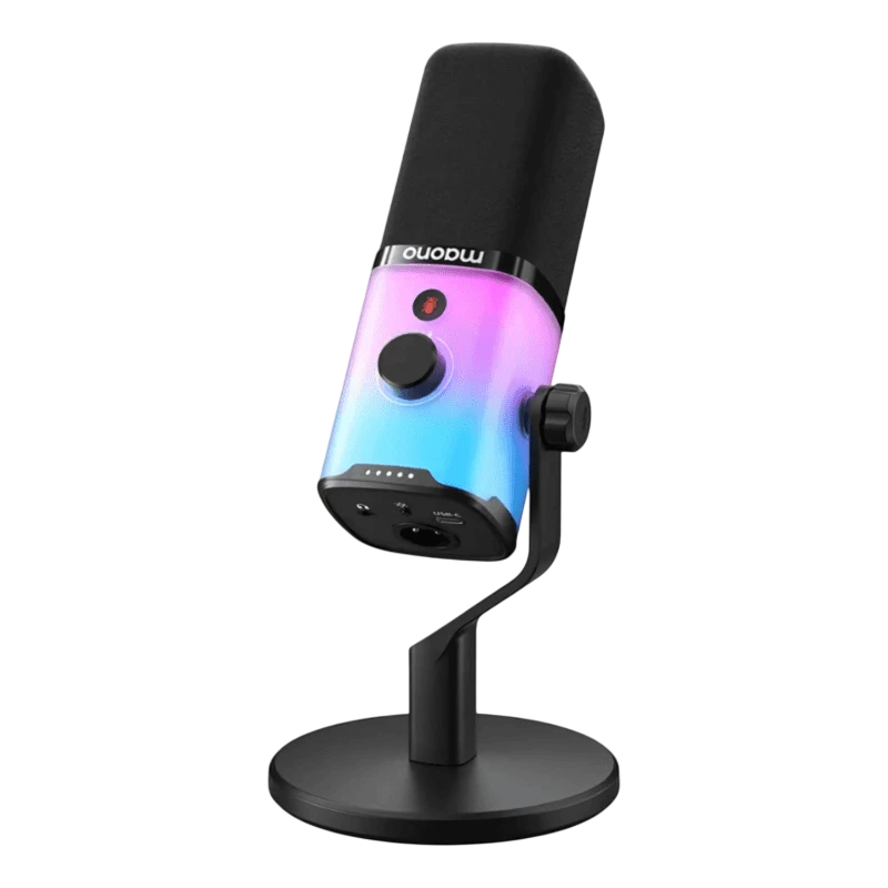 Maono PD100X RGB Noir cardioïde dynamique XLR 48kHz Microphone