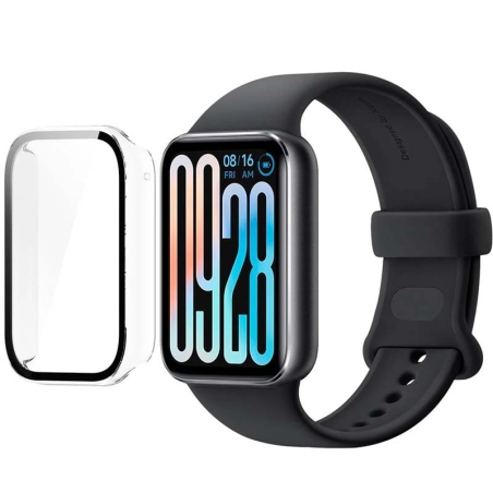 Coque PC + Verre Trempé Xiaomi Smart Band 9 Pro Transparent