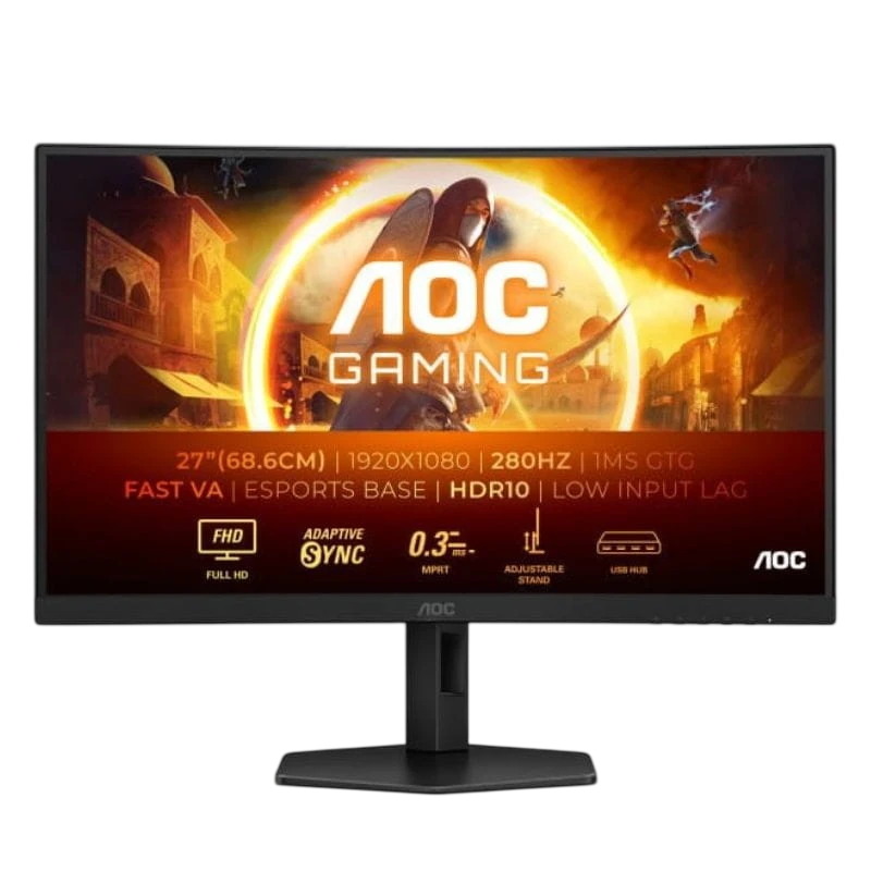 AOC G4 C27G4ZXU Noir 27 pouces Full HD VA 180Hz 0,3ms G-Sync Écran