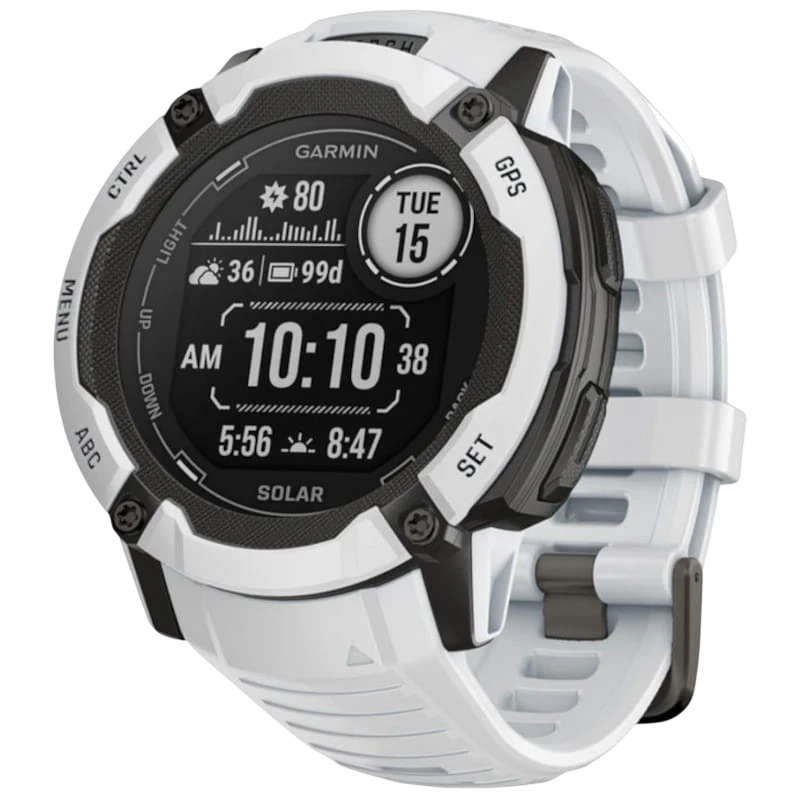 Garmin Instinct 2X 50 mm Solar Blanc 1,1 pouces MIP GPS NFC 10ATM Smartwatch