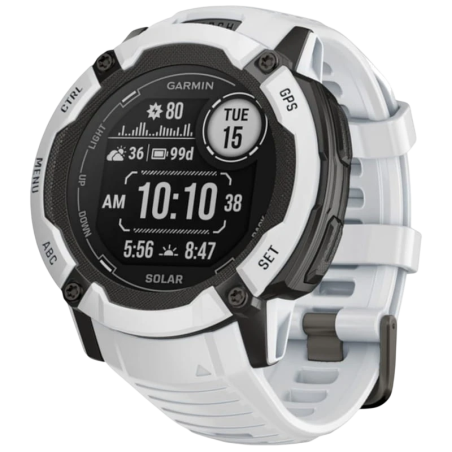 Garmin Instinct 2X 50 mm Solar Blanc 1,1 pouces MIP GPS NFC 10ATM Smartwatch