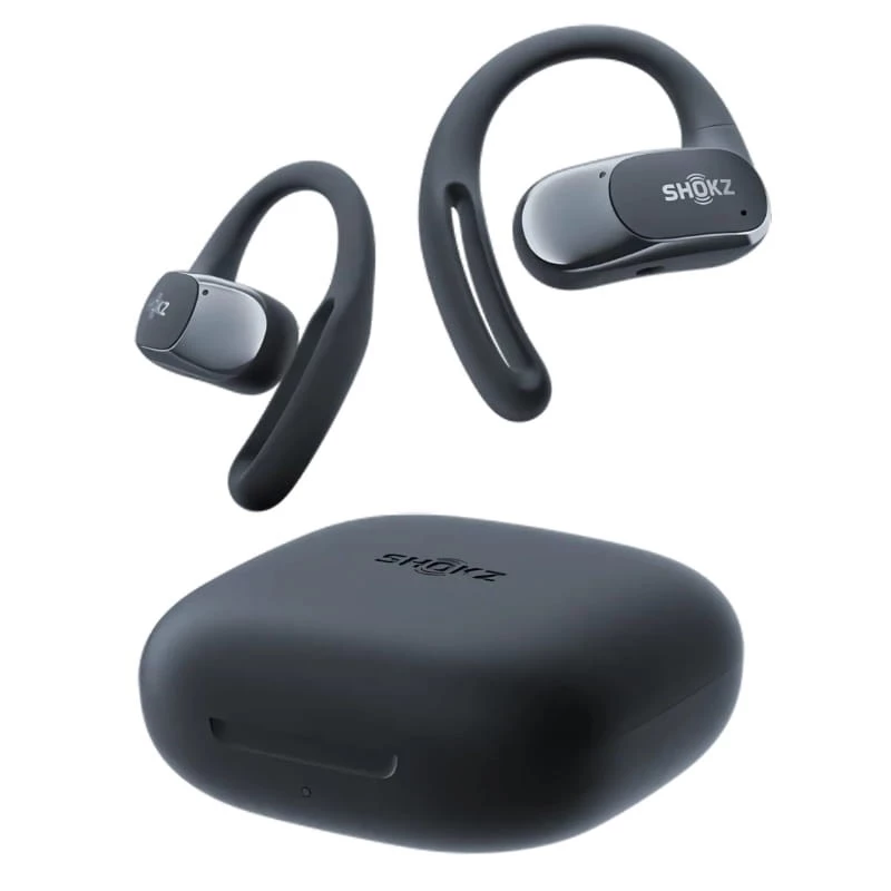 Shokz OpenFit Air Noir Open-Ear Bluetooth 5.2 IP54 Multipoint Écouteurs sans fil