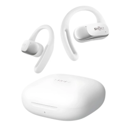 Shokz OpenFit Air Blanc Open-Ear Bluetooth 5.2 IP54 Multipoint Écouteurs sans fil