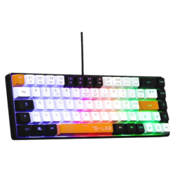 The G-Lab Keyz Hydrogen RGB Noir/Blanc/Orange Clavier à membrane