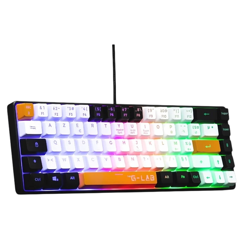 The G-Lab Keyz Hydrogen RGB Noir/Blanc/Orange Clavier à membrane