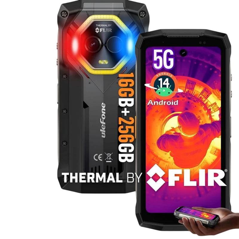 Ulefone Armor Mini 20T Pro 5G 8GB/256GB Noir 4,7 pouces IPS 90Hz 50MP 6200mAh 33W NFC