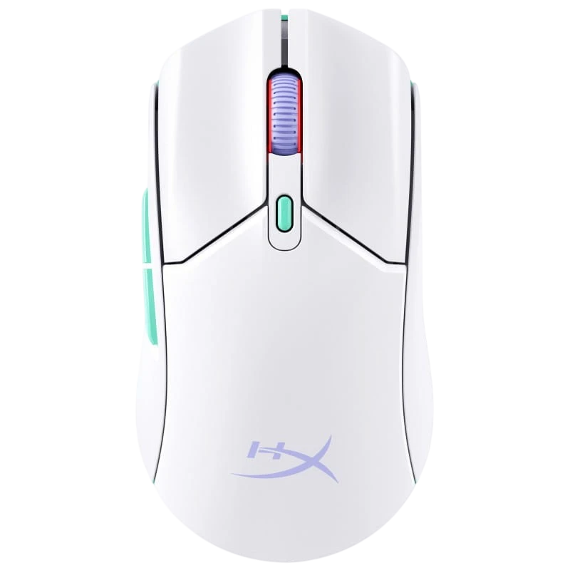 HP HyperX Pulsefire Haste 2 Core Blanc/Vert/Pourpre 3600 DPI 6 boutons USB 59 g Souris sans fil