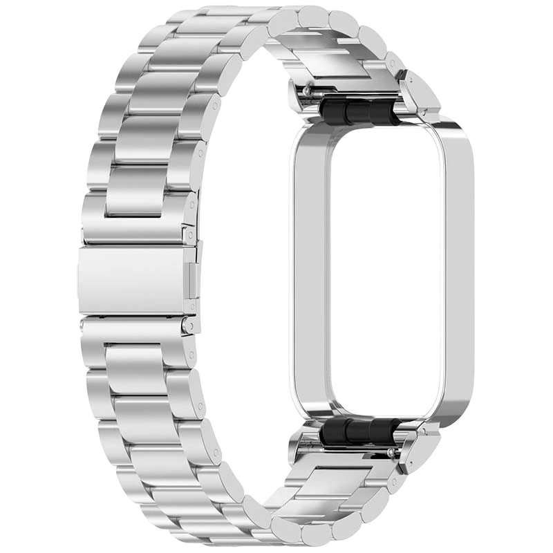 Bracelet Métal Maillons Xiaomi Mi Smart Band 9 Active / Redmi Smart Band 3 Argentée