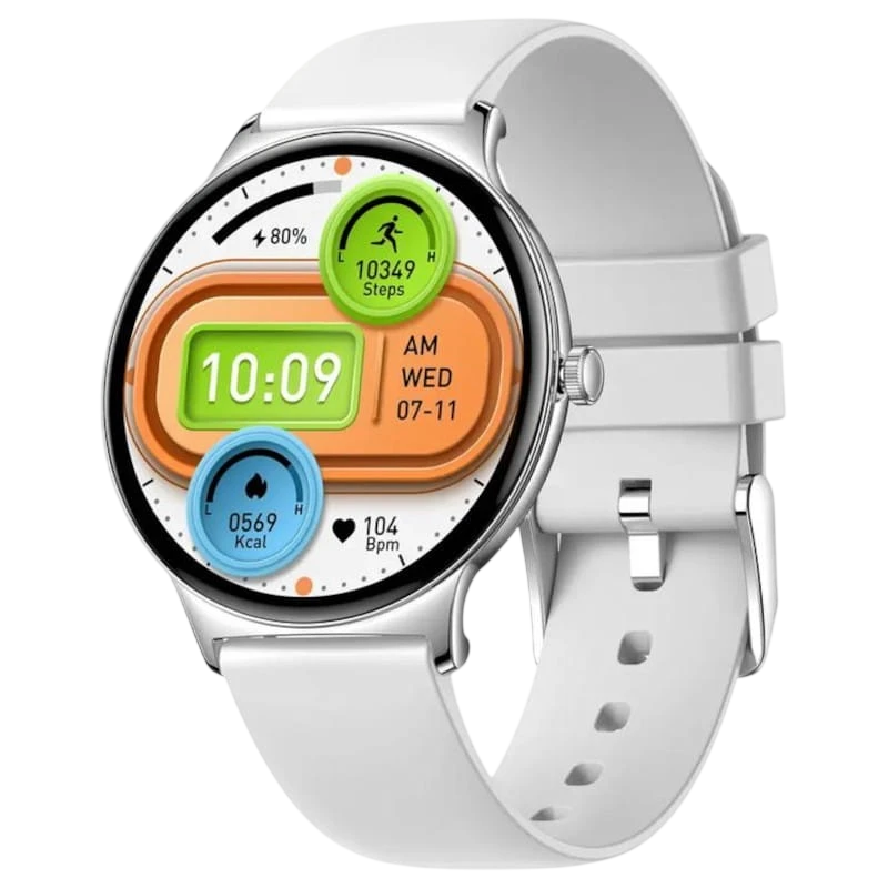 COLMI V89 Bracelet Silicone Argent 1,43 pouces AMOLED 7 jours +100 sports IP67 Smartwatch