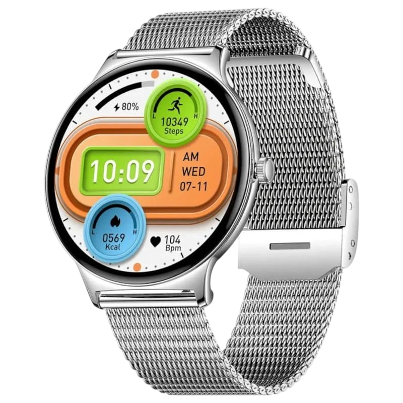 COLMI V89 Bracelet Métal Argent 1,43 pouces AMOLED 7 jours +100 sports IP67 Smartwatch