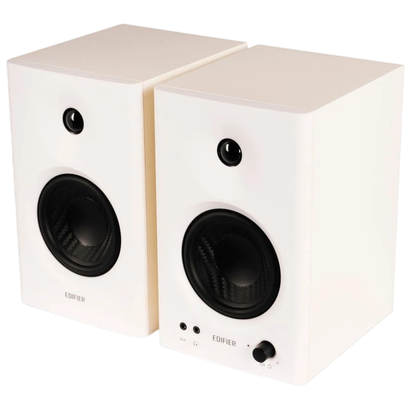 Edifier MR4 Blanc moniteurs de studio 2.0 21W entrée AUX Enceintes PC