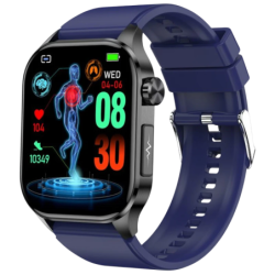 ET580 Bleu Bracelet en Silicone 2,04 pouces Montre connectée