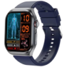 Hello ET585 Silicone Bleu 2,04 pouces AMOLED NFC 10 jours +130 sports IP68 - Montre connectée