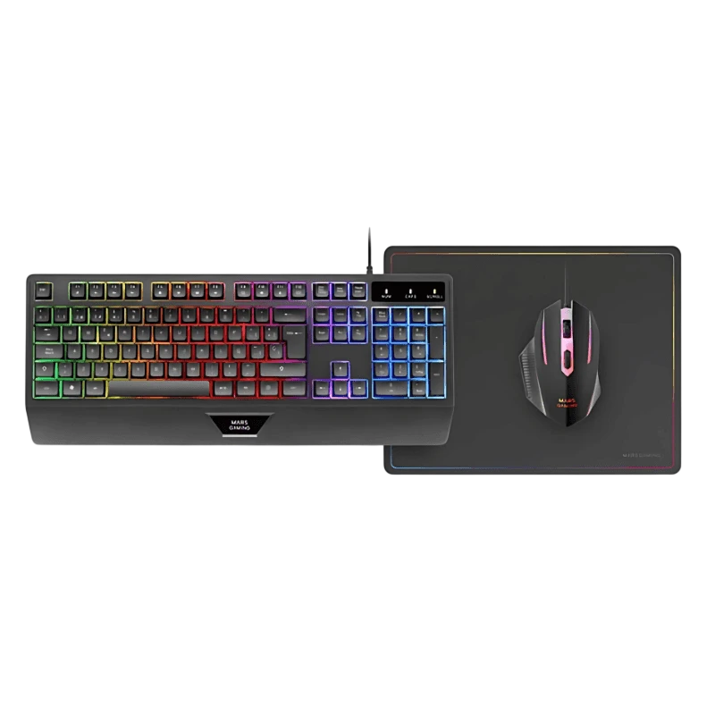 Mars Gaming MCP124 Noir à membrane RGB Kit clavier et souris