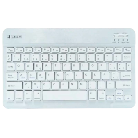 SUBBLIM Clavier Bluetooth Smart pour Android, Mac, OS et Windows Argent