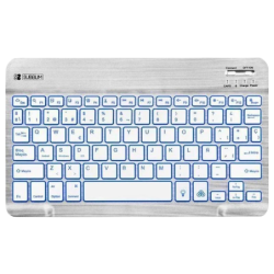 SUBBLIM Clavier Bluetooth Smart Rétroéclairé pour Android, Mac, OS et Windows Argent