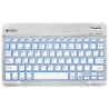 SUBBLIM Clavier Bluetooth Smart Rétroéclairé pour Android, Mac, OS et Windows Argent