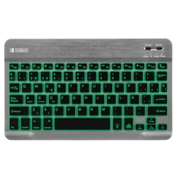SUBBLIM Clavier Bluetooth Smart Rétroéclairé pour Android, Mac, OS et Windows Gris