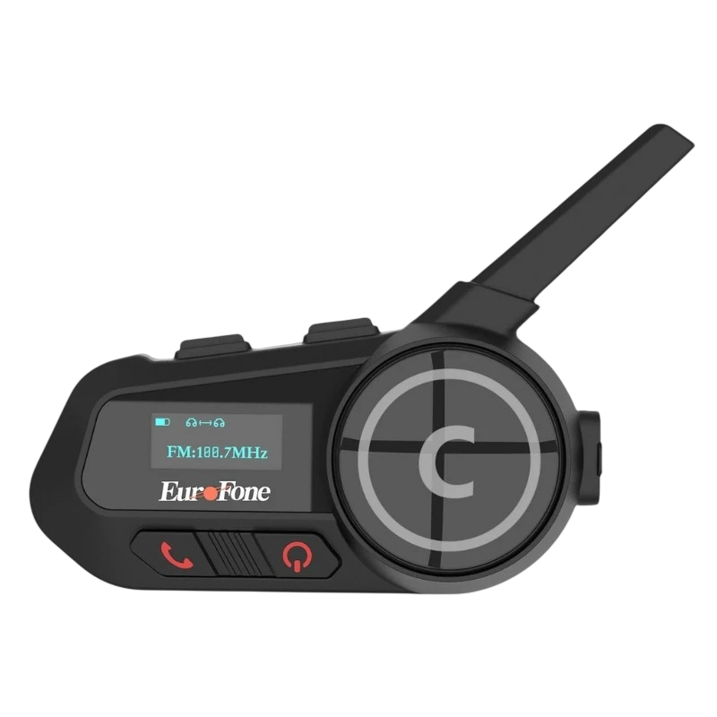EuroFone S6-SC-B Full Duplex pour 6 conducteurs 2000m 22h Intercom pour moto