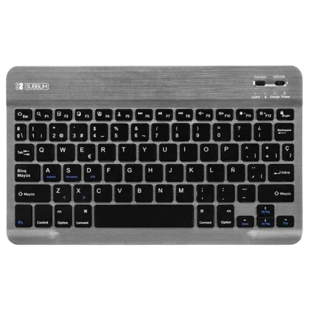 SUBBLIM Clavier Bluetooth Smart pour Android, Mac, OS et Windows Gris