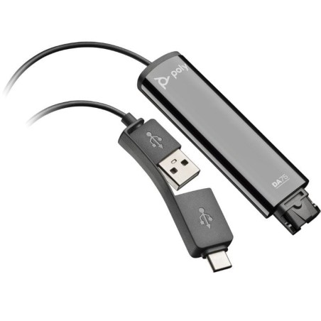 POLY DA75 USB vers QD Noir Adaptateur d'interface
