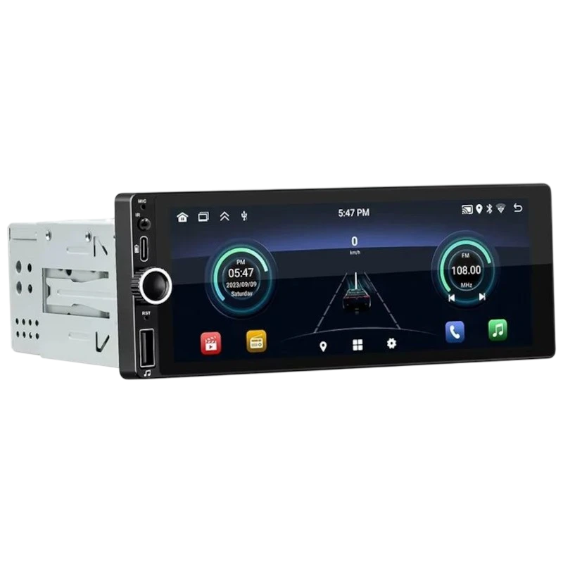 1 DIN SWM D6021A 2GB/64GB GPS Carplay/Android Auto Noir 6,86 pouces Bluetooth Autoradio