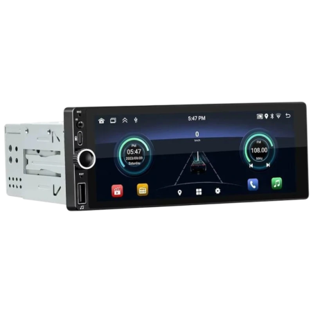1 DIN SWM D6021A 2GB/64GB GPS Carplay/Android Auto Noir 6,86 pouces Bluetooth Autoradio