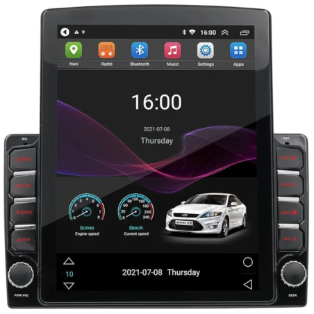 1 DIN SWM 9790-J 2GB/64GB GPS Carplay Noir 9,7 pouces Bluetooth Android 13 Autoradio