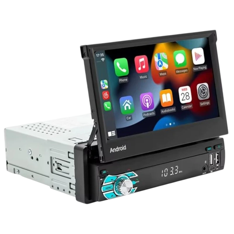 1 DIN SWM 9710-J LED 7 pouces 2GB/64GB GPS Carplay Noir Bluetooth Android 13 Autoradio