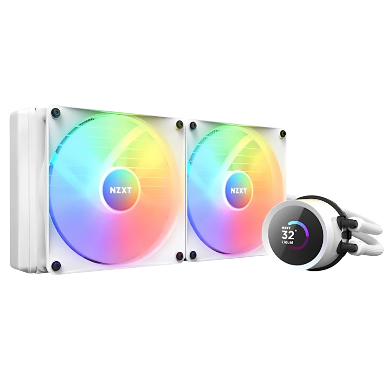 NZXT Kraken 280 RGB Blanc 2 ventilateurs Refroidissement liquide
