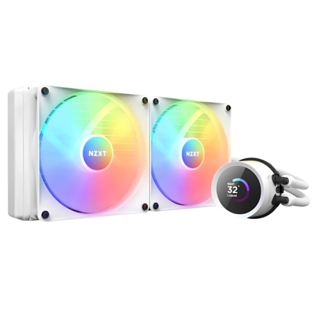 NZXT Kraken 280 RGB Blanc 2 ventilateurs Refroidissement liquide