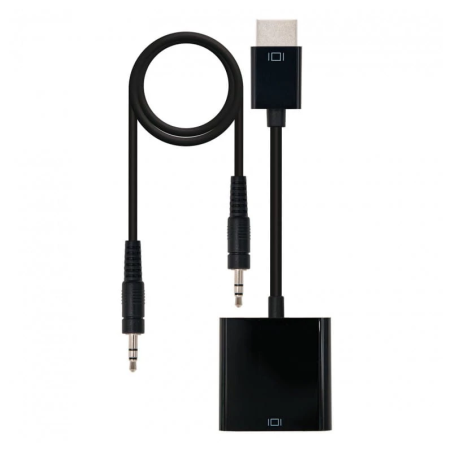 Nanocable 10.16.2001-BK /HDMI Mâle - SVGA+ Audio Femelle Noir - Convertisseur