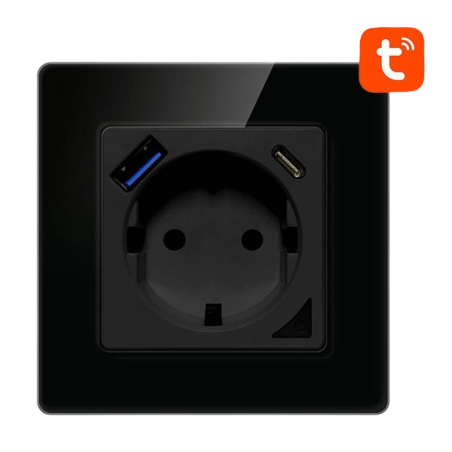 Avatto N-WOT10-USB-B Noir WiFi Prise connectée