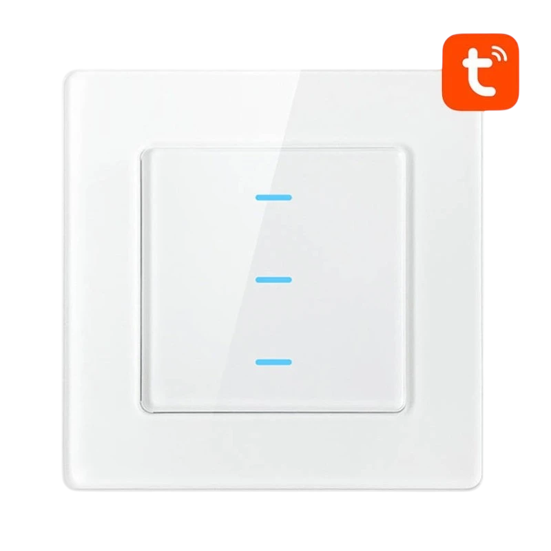 Avatto N-TS10-W3 3 boutons Blanc WiFi Interrupteur tactile connecté