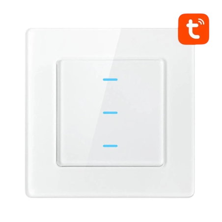 Avatto N-TS10-W3 3 boutons Blanc WiFi Interrupteur tactile connecté