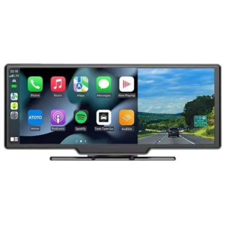 Écran tactile universel avec Dash Cam Intégrée SWM B5303R 10,26 pouces Carplay/Android Auto Noir Autoradio sans fil