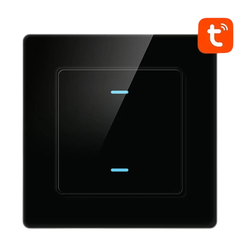 Avatto N-TS10-B2 2 boutons Noir WiFi Interrupteur tactile connecté