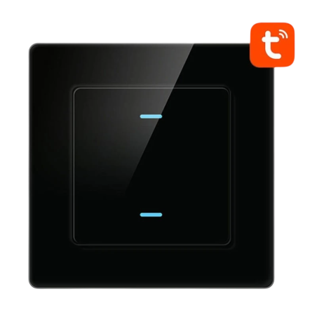 Avatto N-TS10-B2 2 boutons Noir WiFi Interrupteur tactile connecté