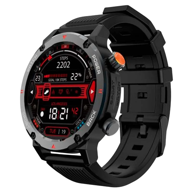 Imiki D2 Noir 1,43 pouces AMOLED GPS 30 jours +100 sports 2ATM Smartwatch