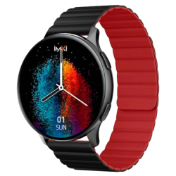 Imiki KW66 Pro Noir Bracelet Magnétique + Silicone 1,43 pouces IP67 Montre connectée