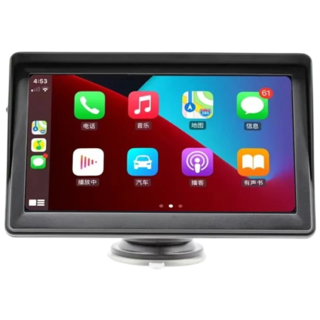 Écran tactile universel SWM B600W 7 pouces Carplay/Android Auto Noir Bluetooth 5.1 Autoradio sans fil