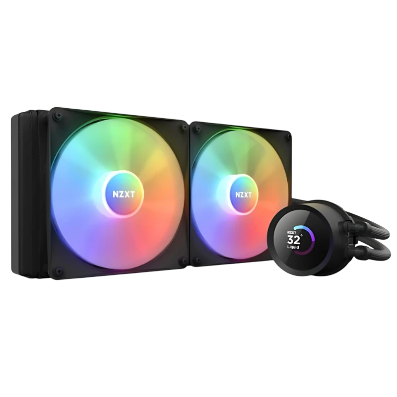 NZXT Kraken 280 RGB Noir 2 ventilateurs Refroidissement liquide
