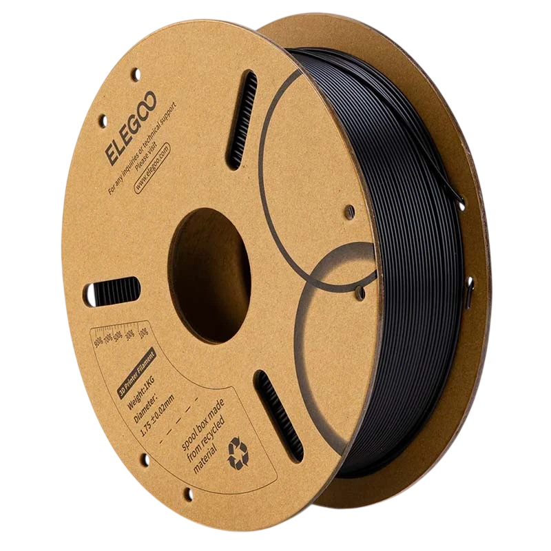 ELEGOO PLA Noir pour Imprimantes 3D FDM - Filament 1.75mm Bobine de 1kg